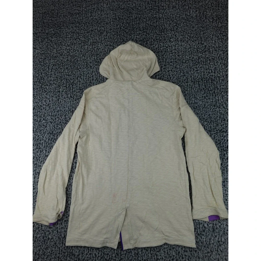 Jordan Hooded Blazer Jacket Mens Medium Cream Purple Zip Cuff Sample